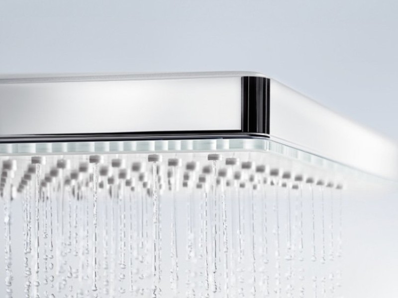 Верхний душ Hansgrohe Rainmaker Select 24003400, 460 x 270 мм, 1 режим струи, с держателем, белый/хром