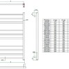 Полотенцесушитель водяной Grota Estro 48 x 120 см, ширина 48 см, высота 120 см, матовый