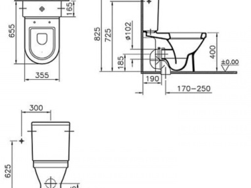 Напольный унитаз Vitra S50 9736B003-7203 крышка микролифт