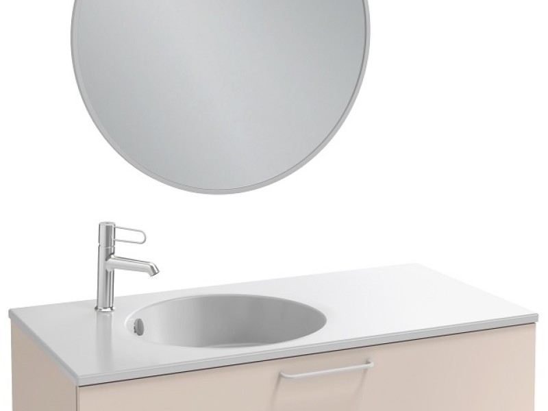 Зеркало Jacob Delafon Odeon Rive Gauche EB1290-S42, 90 см, с подсветкой, лакированная рама пыльная роза сатин
