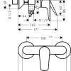 Смеситель Hansgrohe Talis E 71760700 для душа, белый матовый