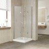 Душевой уголок Vegas Glass 2GPS Lux, 90 x 90 x 199.5 см, профиль глянцевый хром, стекло ретро