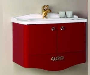 Тумба Акватон Венеция 75 1A150901VN940, бордо темный