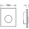 Панель TECE Loop Urinal 9 242 660, белое стекло, клавиша глянцевый хром