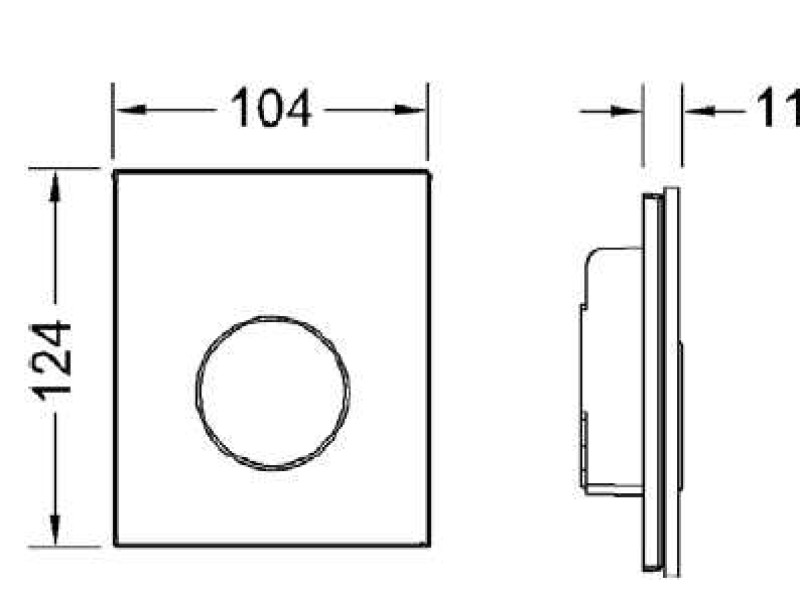 Панель TECE Loop Urinal 9 242 660, белое стекло, клавиша глянцевый хром