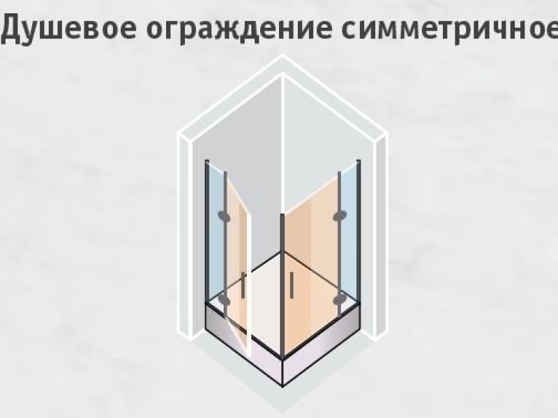 Душевой уголок Vegas Glass AFA, 80 x 80 см, профиль белый, стекло фея
