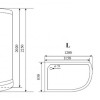 Душевая кабина Timo Standart Т-6602 Silver L/R 120 x 85 см, с крышей, с гидрозатвором, хром