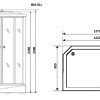 Душевая кабина Niagara NG-904-01L/R, 131 x 80 см, без бани