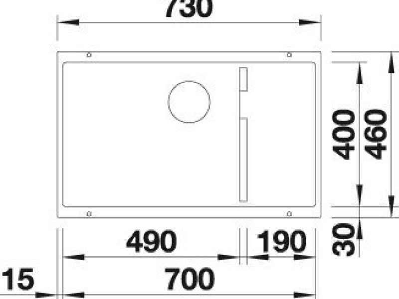 Мойка для кухни Blanco Subline 700-U Level 523546, мускат