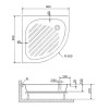 Душевой поддон RGW BP/CL-S 16180399-51 90 x 90 см акриловый, четверть круга, цвет белый