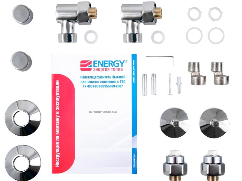 Полотенцесушитель водяной Energy Sonata 800 x 500, ширина 56 см, высота 83 см