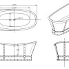 Ванна акриловая BelBagno BB33-CF36 168 x 78 x 71 см, цвет серый матовый (CF36)