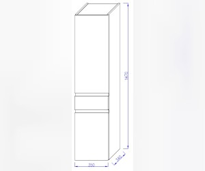 Колонна Jacob Delafon Madeleine EB2069D-J5, 35 см, блестящая белая, правая