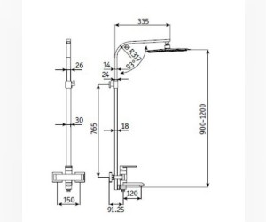 Душевая система RGW Shower Panels SP-30, 30140130-01, хром