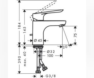 Смеситель для раковины Hansgrohe Logis E 71160000 Смеситель для раковины Hansgrohe Logis E 71160000