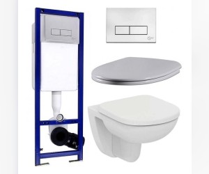 Инсталляция Ideal Standard W3710AA с унитазом Tempo Rimless T331101, сиденье микролифт, панель смыва, комплект, W990101 Инсталляция Ideal Standard W3710AA с унитазом Tempo Rimless T331101, сиденье микролифт, панель смыва, комплект, W990101