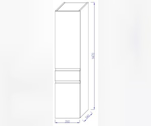 Колонна Jacob Delafon Madeleine EB2069G-J5, 35 см, блестящая белая, левая