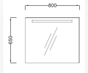 Зеркало Jacob Delafon Line/Parallel 80 см, с подсветкой, EB1413-NF