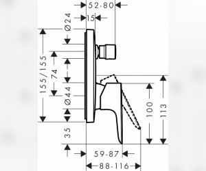 Смеситель Hansgrohe Talis E для ванны, золото, 71474990