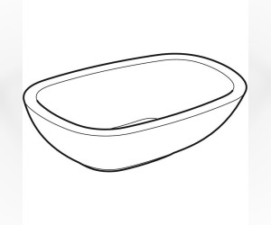 Раковина Geberit Citterio 500.542.01.1, 56 х 40 см, белая