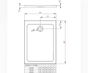 Поддон для душа Radaway Doros F, 100 x 80 см, прямоугольный, SDRF1080-01-04S