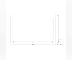 Зеркало с полочкой и LED-светильником Evoform Ledline-S BY 2167 120х75 см