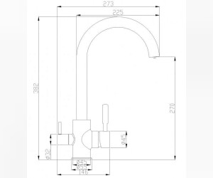 Смеситель Zorg Steel Hammer SH 713 BLACK CR для кухни под фильтр, черный металлик/хром