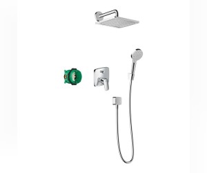 Душевая система скрытого монтажа Hansgrohe Crometta E 240 1jet с однорычажным смесителем, хром, 27957000