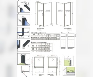 Душевой уголок Radaway Nes 8 Black KDJ I Factory, 80 x 75 см, правая дверь, стекло Factory, профиль черный