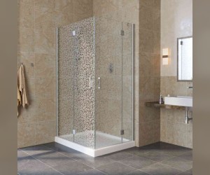 Душевой уголок Vegas Glass AFA-F Lux, 120 x 110 x 199.5 см, профиль матовый хром, стекло фея