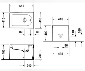 Биде Duravit Starck Х 227010 напольное 22701000001