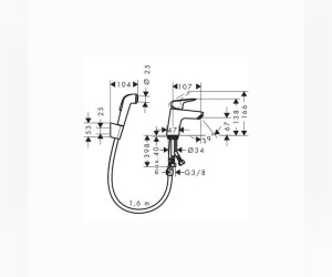 Смеситель Hansgrohe Logis 71290000 с гигиеническим душем Смеситель Hansgrohe Logis 71290000 с гигиеническим душем