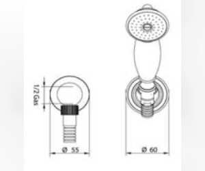 Душевой гарнитур Bandini Antico 644120KK06, золото
