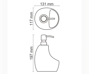 Дозатор WasserKraft 8099 с емкостью для губки, 480 ml