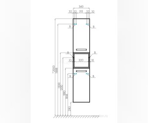 Шкаф Акватон Лофт Фабрик 1A242803LTDU0, дуб эндгрейн