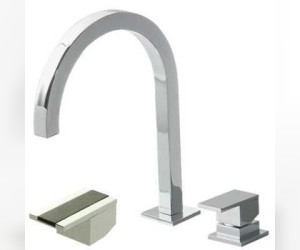 Смеситель Bandini Ice Cube 750720PN02LW для раковины, никель/ручка венге