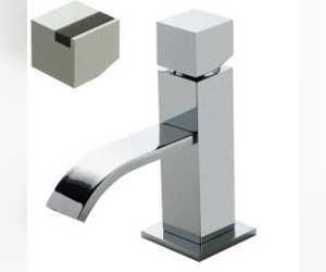 Смеситель Bandini Ice Cube 2 750120PN04LR для раковины, хром/ручка белый дуб