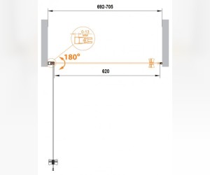 Душевая дверь Cezares ECO-O-B-1-70-P-Cr 70x190 см стекло рифленое