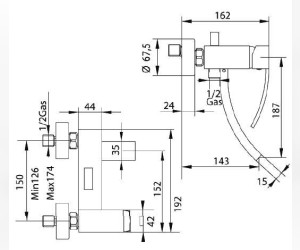 Смеситель Bandini Seta 775320PNSF для ванны/душа, никель