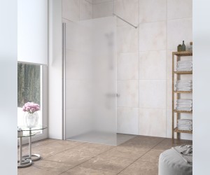 Неподвижная стенка Vegas Glass EAF Lux 86 07 10, профиль - матовый хром, стекло – сатин, 86*199,5 см