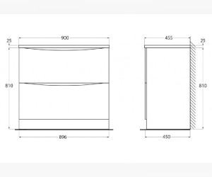 Тумба под раковину BelBagno Acqua-900 ACQUA-900-2C-PIA-RR, 90 см, цвет Rovere Rustico