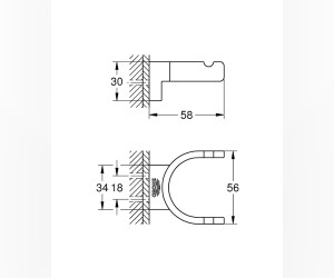 Крючок двойной Grohe Selection 41049GL0, золото глянец