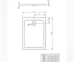 Поддон для душа Radaway Doros Plus F, 90 x 120 см, прямоугольный, SDRFP1290-01