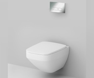 Инсталляция Am.Pm Inspire 2.0, IS47051.50A1700 с безободковым унитазом Inspire V2.0 FlashClean, клавиша Pro S глянцевый хром, крышка микролифт