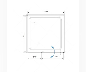 Душевой уголок RGW SV-44-B 06324420-14 120 х 100 см, стекло прозрачное, черный