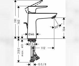 Смеситель Hansgrohe Talis E 71710990 для раковины, золото