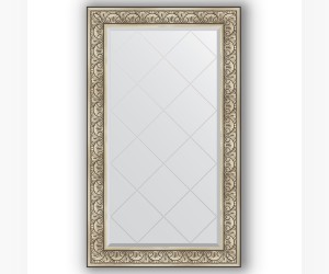 Зеркало с гравировкой в багетной раме Evoform Exclusive-G BY 4252 80 x 135 см, барокко серебро