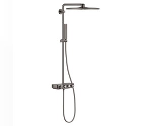 Душевая система с термостатом Grohe Euphoria SmartControl Cube 310 DUO 26508A00, цвет верхнего душа темный графит Душевая система с термостатом Grohe Euphoria SmartControl Cube 310 DUO 26508A00, цвет верхнего душа темный графит