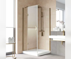 Душевой уголок Vegas Glass AFP-Fis Lux, 100 x 90 x 199.5 см, профиль бронза, стекло прозрачное