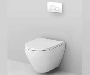 Инсталляция Am.Pm Spirit V2.0, IS49001.701700 с безободковым унитазом Spirit V2.0 FlashClean, клавиша Pro L белая, крышка микролифт